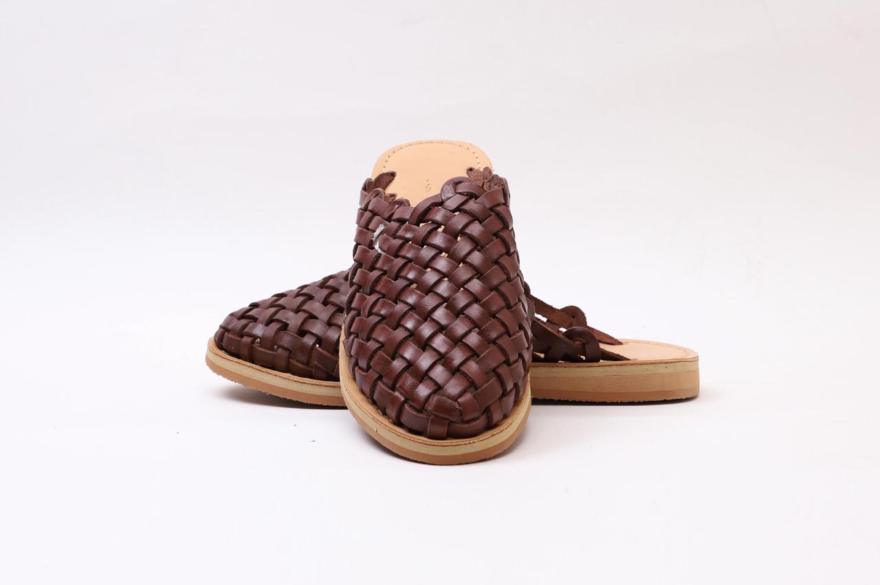 Huarache Panal para dama tejido en correas de piel